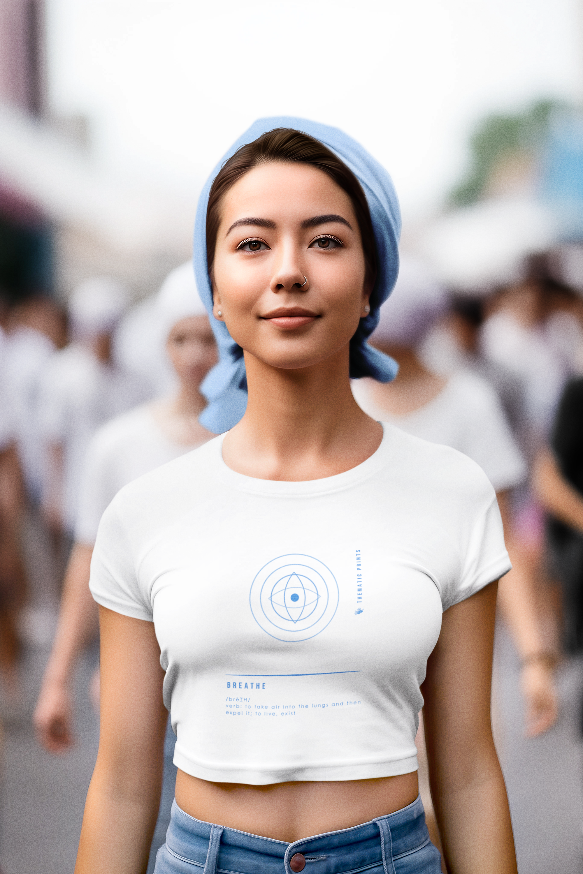 Women's Crop Top - Mindful Meanings Collection - BREATHE