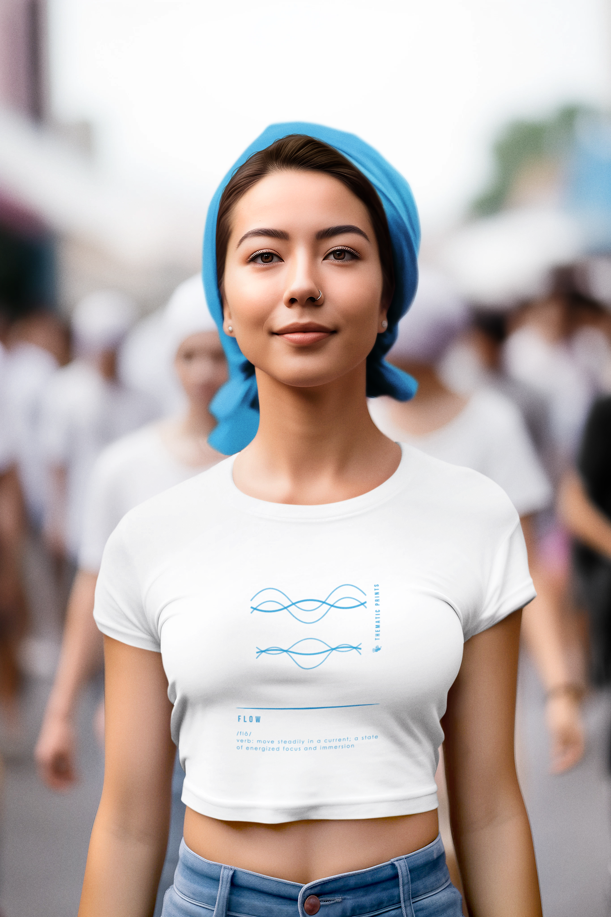 Women's Crop Top - Mindful Meanings Collection - FLOW