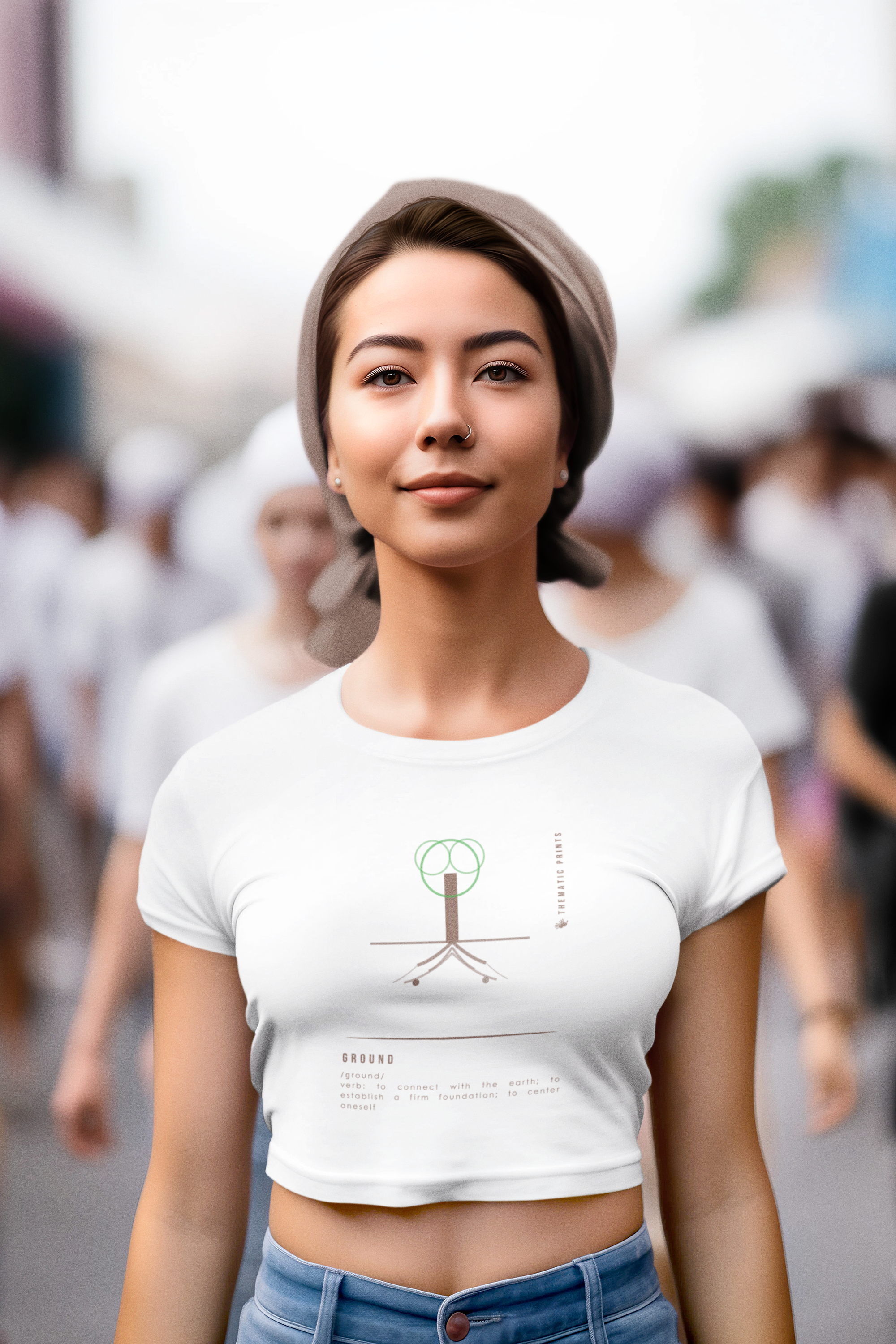 Women's Crop Top - Mindful Meanings Collection - GROUND