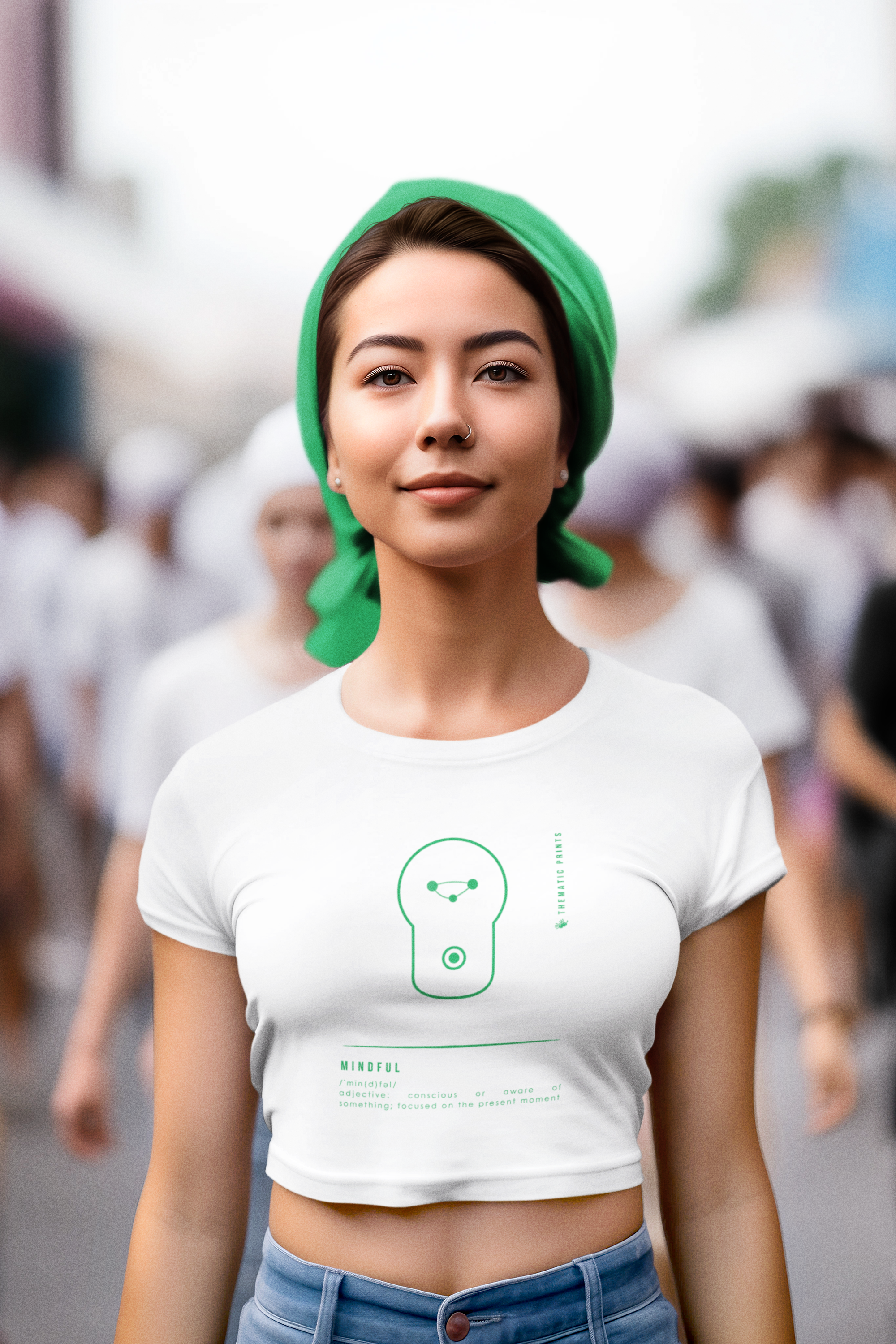 Women's Crop Top - Mindful Meanings Collection - MINDFUL