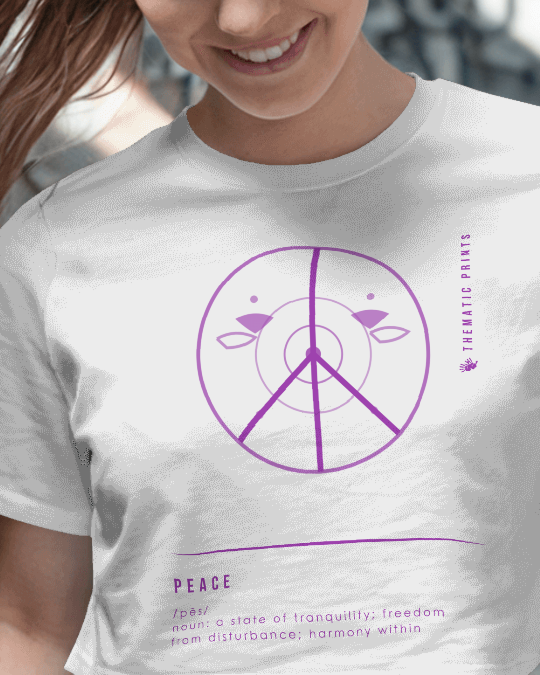 Women's Crop Top - Mindful Meanings Collection - PEACE
