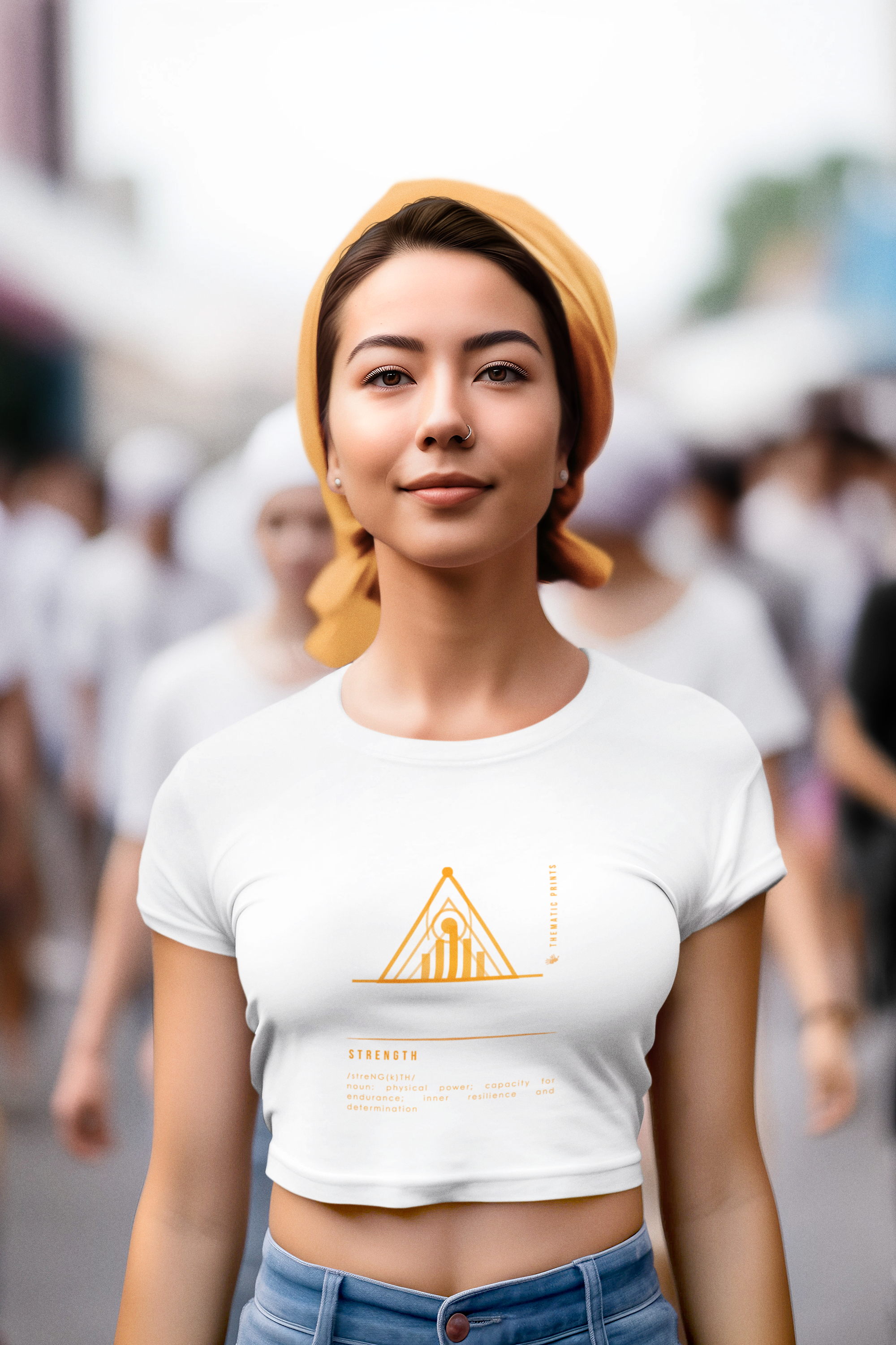 Women's Crop Top - Mindful Meanings Collection - STRENGTH