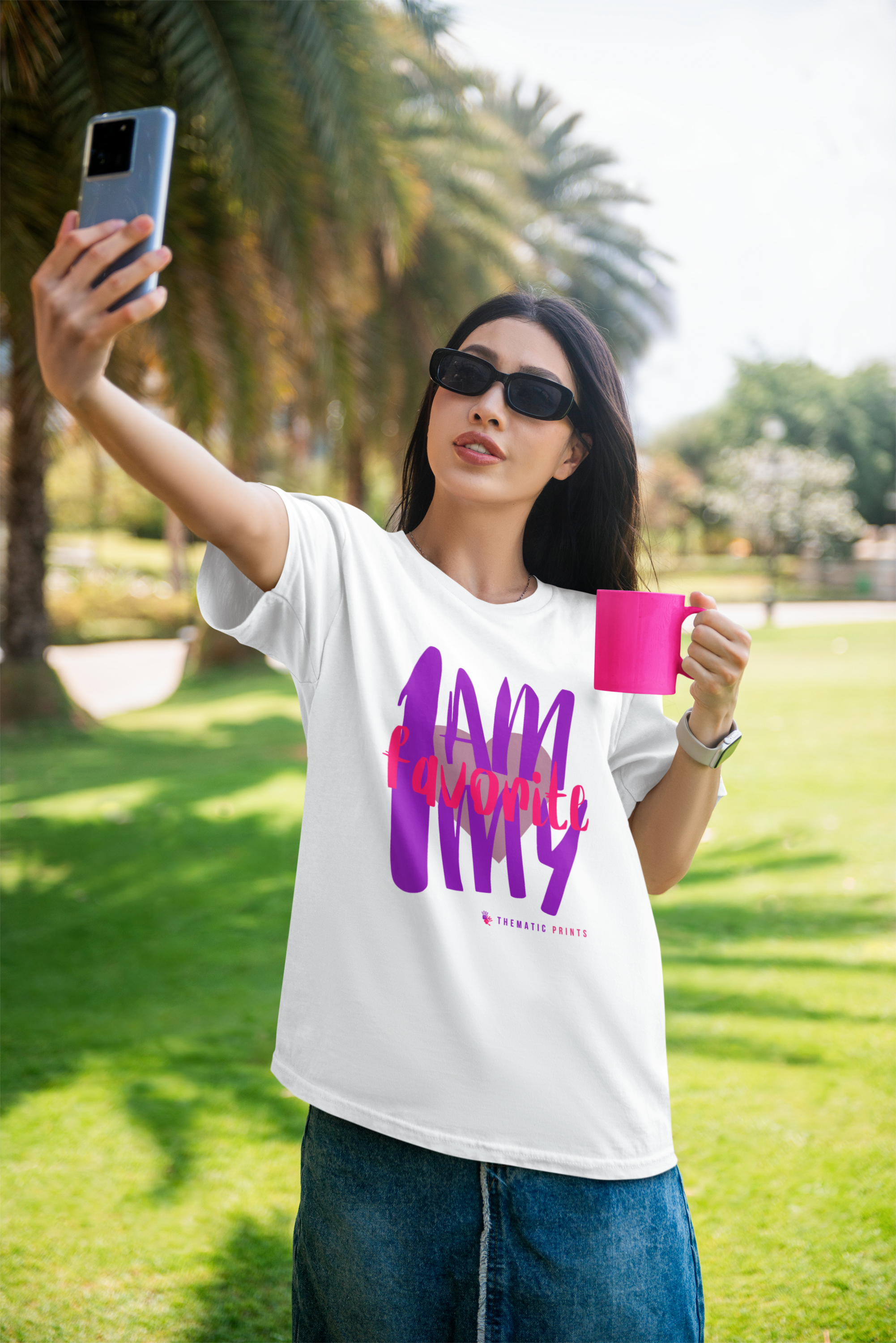 Self Love Typography Women's Oversized T-Shirt - I am my favorite