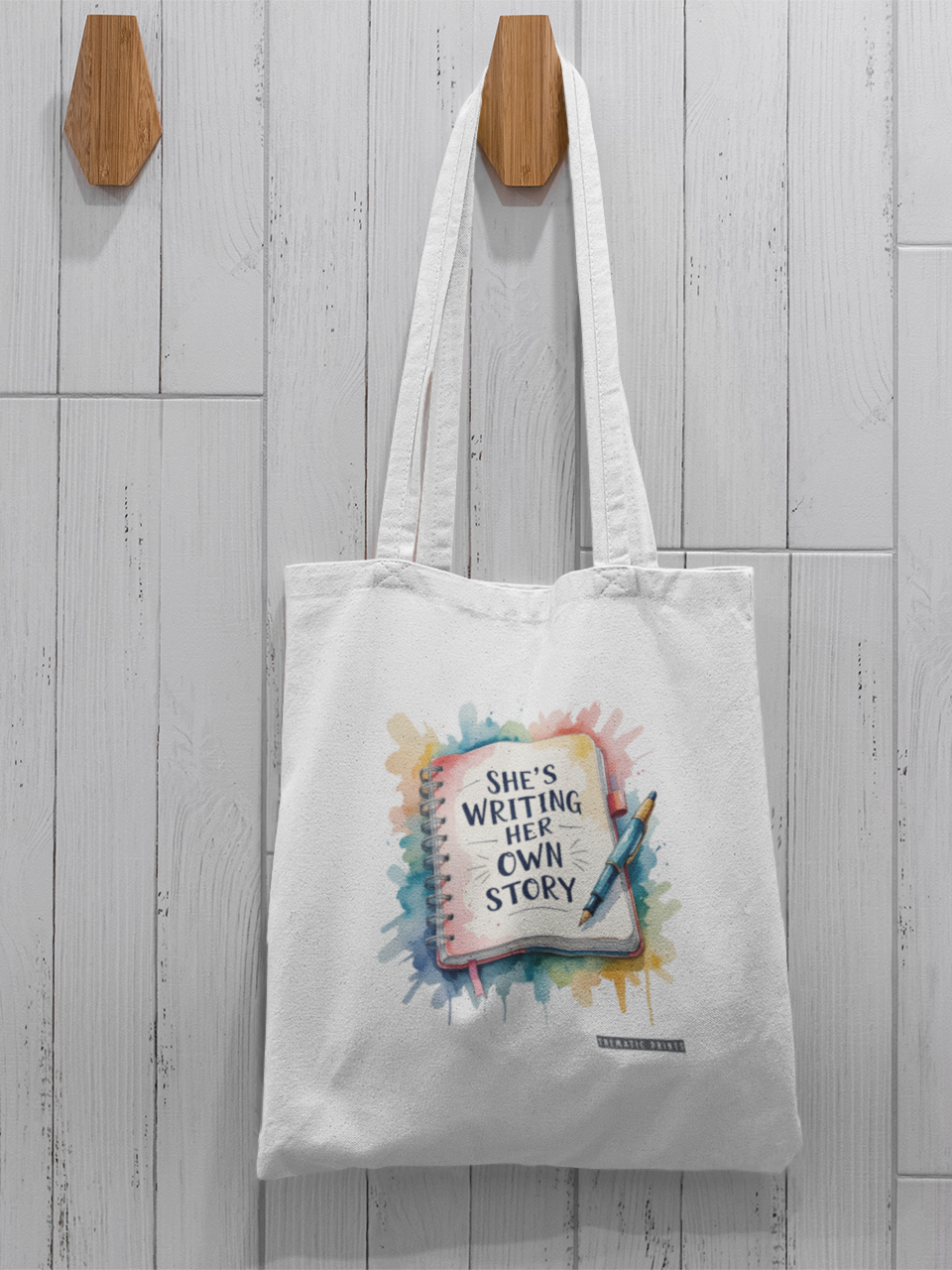 Canvas Tote Bag with Zipper | Tote Bag for College GIrls | She is Writing Her Own Story