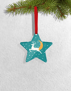 Set of 4 Acrylic Xmas Ornament - Reindeer